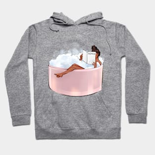 Addicted girl in pink bathtub Hoodie